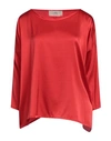 Jucca Woman Top Red Size 8 Silk, Elastane In Red