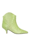 Patrizia Pepe Woman Ankle Boots Light Green Size 10 Soft Leather In Green