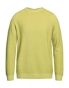 H953 Man Sweater Acid Green Size 42 Merino Wool