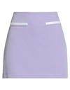 Vicolo Woman Mini Skirt Light Purple Size L Acetate, Viscose In Blue