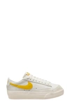 Nike Blazer Low Platform Sneaker In Sail/ Vivid Sulfur-pale Ivory