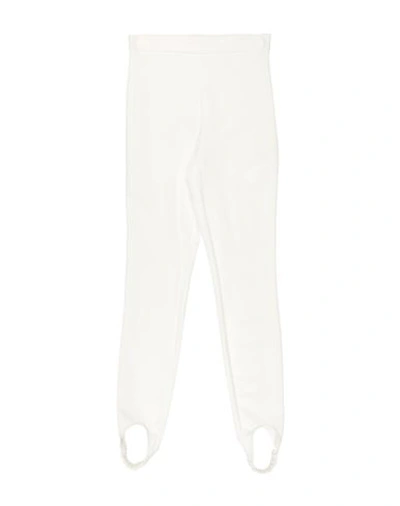 Actualee Woman Pants Ivory Size 8 Rayon, Nylon, Polyester In White