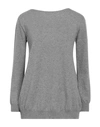 Shirtaporter Woman Sweater Grey Size 8 Wool, Cashmere