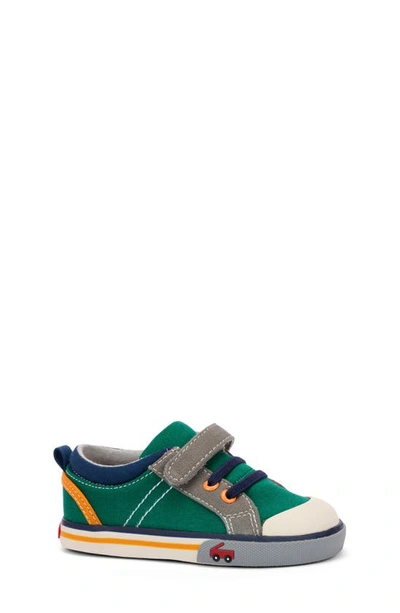 See Kai Run Kids' Tanner Sneaker In Green/ Gray
