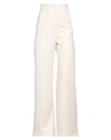 Le Streghe Woman Pants Ivory Size Xs Polyester, Elastane In White