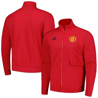 Adidas Originals Men's Adidas Red Manchester United 2023/24 Anthem Full-zip Jacket In Multi
