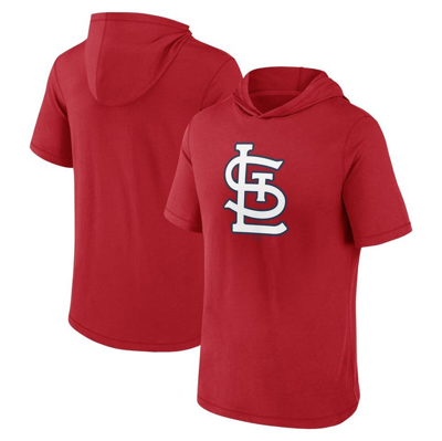 Fanatics Branded Red St. Louis Cardinals Short Sleeve Hoodie T-shirt