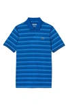Lacoste Striped Polo Shirt In Blue