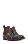 Camper Bonnie Chelsea Boot In Brown Blue