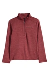 Vineyard Vines Kids' Sankaty Quarter Zip Sweatshirt In Crimson