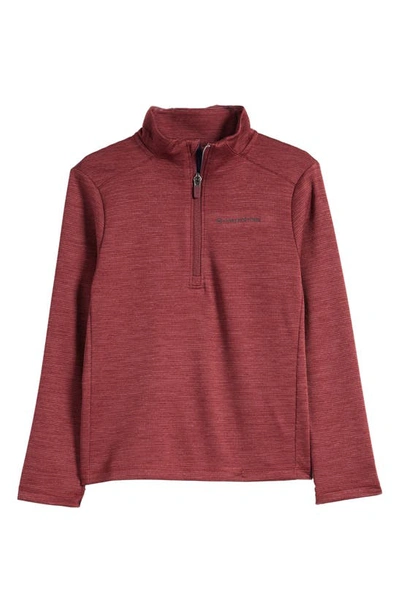 Vineyard Vines Kids' Sankaty Quarter Zip Sweatshirt In Crimson