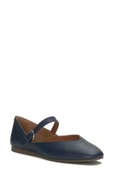 Lucky Brand Albajane Flat In Navy Blazer