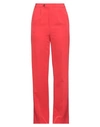 Alessandro Enriquez Woman Pants Tomato Red Size 6 Polyester, Elastane