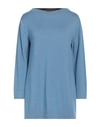 Gran Sasso Woman Sweater Azure Size 4 Virgin Wool In Blue