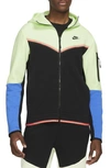 Nike Sportswear Tech Fleece Zip Hoodie In Lime Ice/ Black