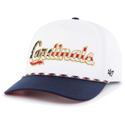 47 ' White St. Louis Cardinals Flag Script Hitch Snapback Hat