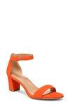 Naturalizer Vera Ankle Strap Sandal In Orange Pop Suede