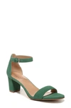 Naturalizer Vera Ankle Strap Sandal In Lilypad Green Suede