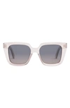 Dior The Midnight S1i 53mm Square Sunglasses In Matte Pink / Blue