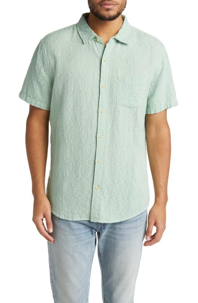 Marine Layer Theo Textured Shirt In Silt Green