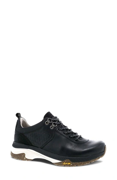 Dansko Mary Waterproof Trail Sneaker In Black Waterproof Burnished