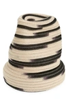 Esenshel Yoko Cuff Woven Hat In Black/ Natural