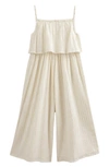 Mini Boden Kids' Wide Leg Jumpsuit In Ivory