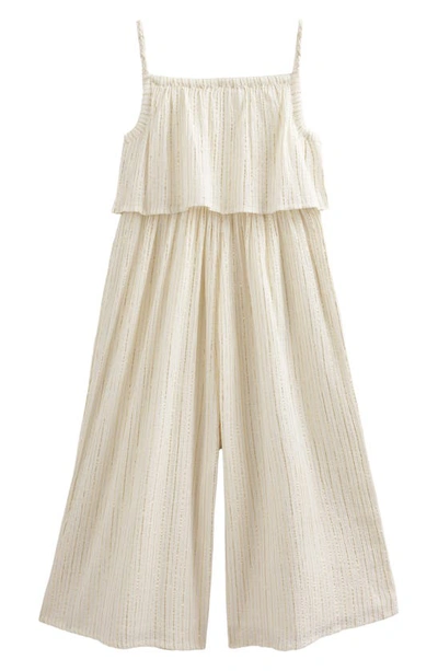 Mini Boden Kids' Wide Leg Jumpsuit In Ivory