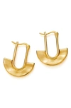 Missoma Womens Gold Zenyu Fan Mini 18ct Yellow Gold-plated Vermeil Recycled Sterling-silver Earrings
