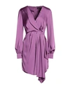 Vanessa Scott Woman Short Dress Mauve Size L Polyester In Purple