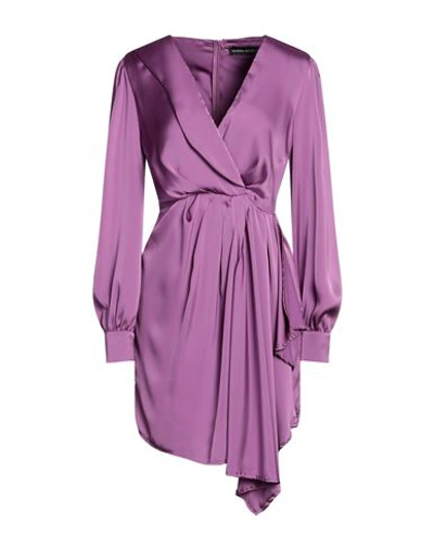 Vanessa Scott Woman Short Dress Mauve Size L Polyester In Purple