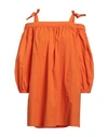 Boutique Moschino Woman Mini Dress Orange Size 6 Cotton, Elastane