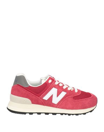 New Balance Woman Sneakers Red Size 5 Leather, Textile Fibers