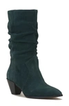 Vince Camuto Sensenny Slouch Pointed Toe Boot In Evergreen