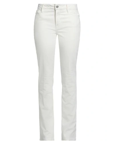 Frame Woman Jeans Ivory Size 25 Cotton, Pre-consumer Recycled Cotton, Elastane In White