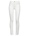 Met Jeans Woman Denim Pants White Size 27 Cotton, Polyester, Elastane