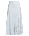 ELISA CAVALETTI BY DANIELA DALLAVALLE ELISA CAVALETTI BY DANIELA DALLAVALLE WOMAN MAXI SKIRT WHITE SIZE 6 COTTON, POLYESTER, ELASTANE, VIS