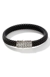 John Hardy Classic Silver Rubber Chain Bracelet