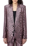 Zadig & Voltaire Zadig&voltaire Womens Rose Vegy Leopard-print Jacquard Woven Blazer