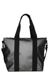 Rains Waterproof Tote Bag In Metallic Grey