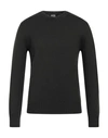Alpha Studio Man Sweater Cocoa Size 40 Merino Wool In Green
