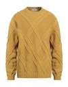 Alpha Studio Man Sweater Mustard Size 42 Merino Wool, Alpaca Wool, Polyamide In Yellow
