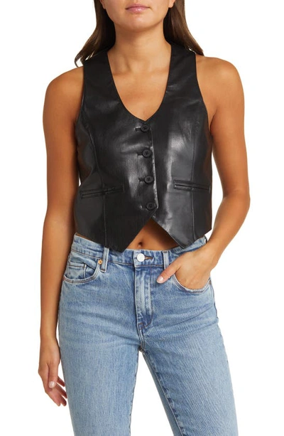 Blanknyc Faux Leather Waistcoat In Business Deal