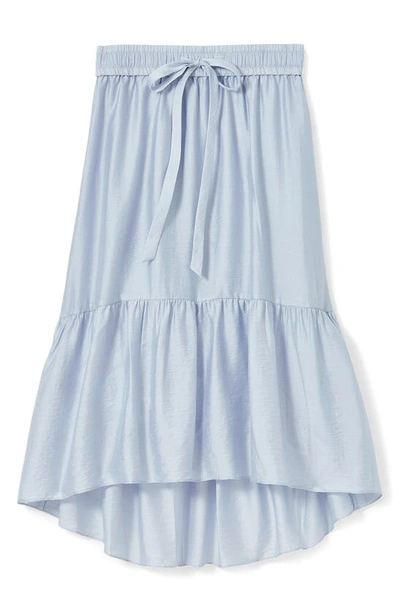 Club Monaco Tiered High-low Skirt In Blue Haze