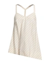 Ixos Woman Top Beige Size 10 Cotton, Polyamide, Elastane In Beige