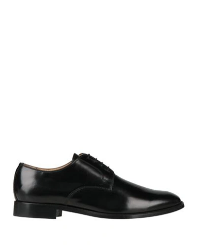 Pollini Man Lace-up Shoes Black Size 13 Soft Leather