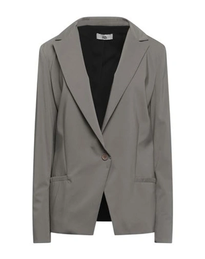 Ixos Woman Blazer Grey Size 12 Viscose, Polyamide, Elastane