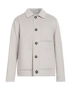 Paolo Pecora Man Coat Off White Size 42 Polyester, Wool