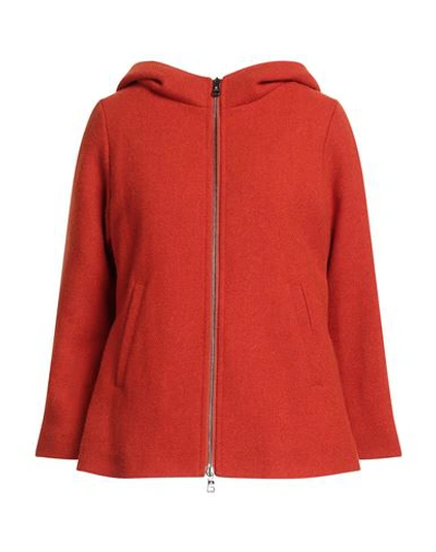 Sealup Woman Down Jacket Tomato Red Size 10 Virgin Wool In Tomato Red