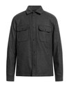 Woolrich Two-pocket Button-up Shirt Jacket In Grey